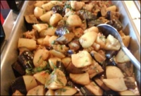 سلطة الباذنجان و البطاطس