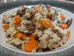 أرز كويتي بقطع اللحم