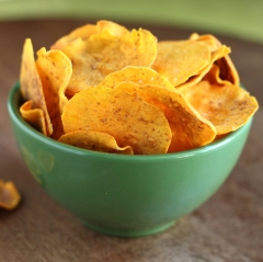 بطاطس شيبس فى الميكروويف